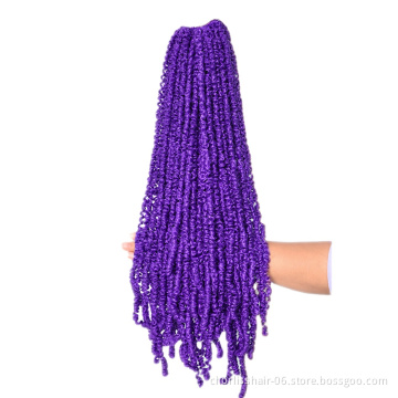 High Quality Freetress Spring Twist Locs Curly Fluffy Passion Twist Synthetic Braiding Hair Extensions Crochet Braids For Women